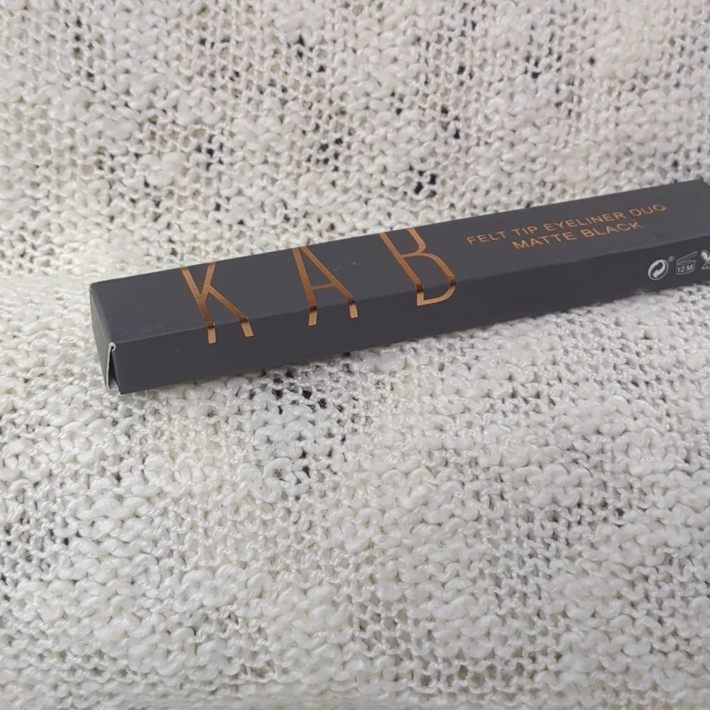 KAB Cosmetics DUO Liquid Liner in Matte Black, 2x 1g/0.035oz